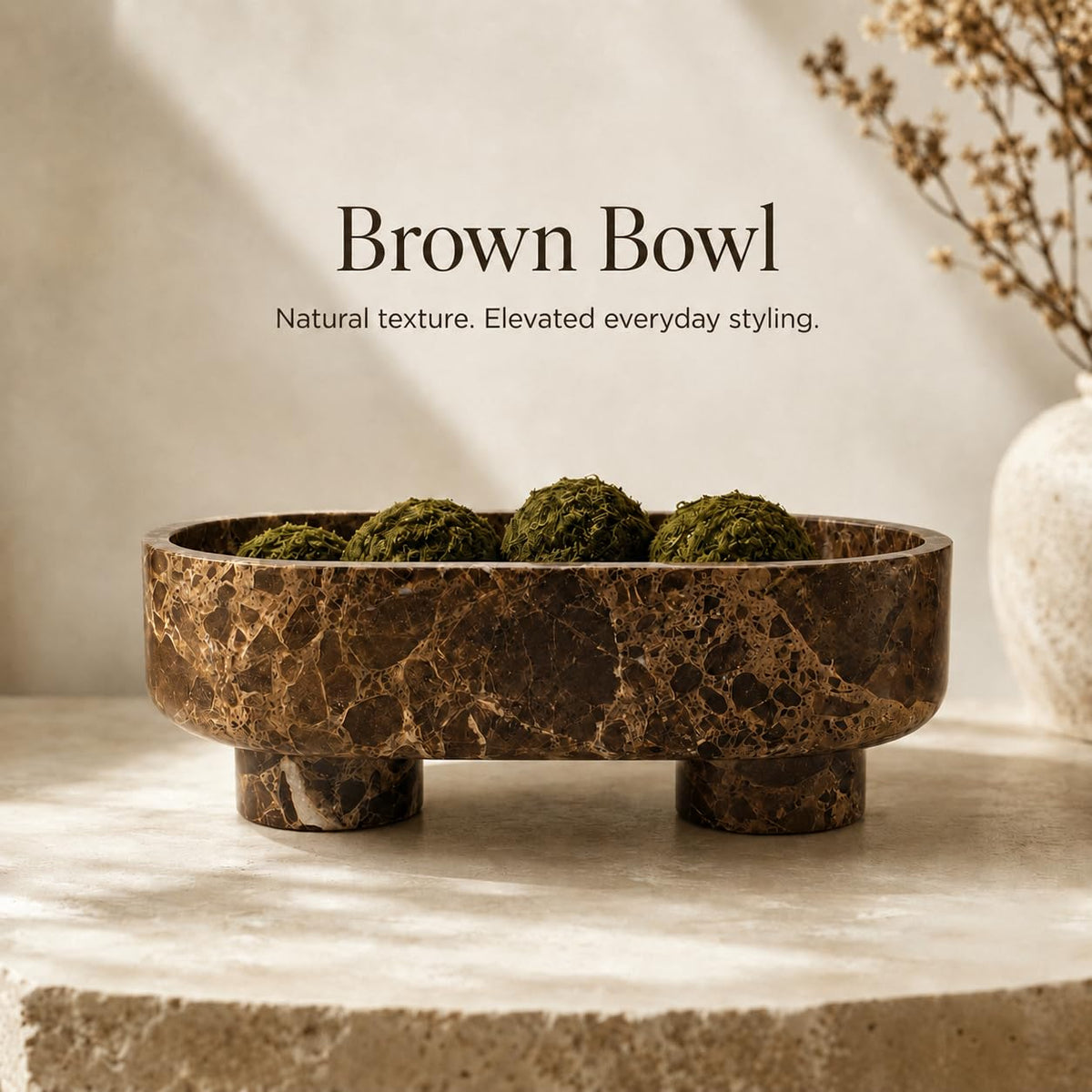 Natural Calacatta Viola Oval Marble Bowl