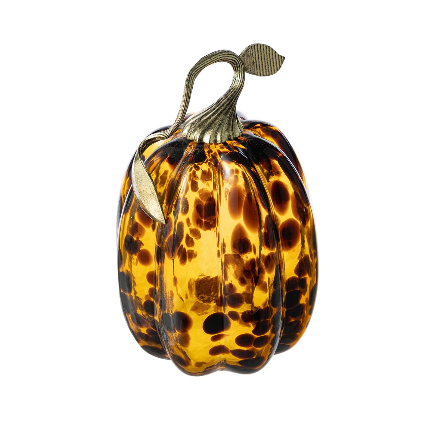 Amber Glass Pumpkin Decor