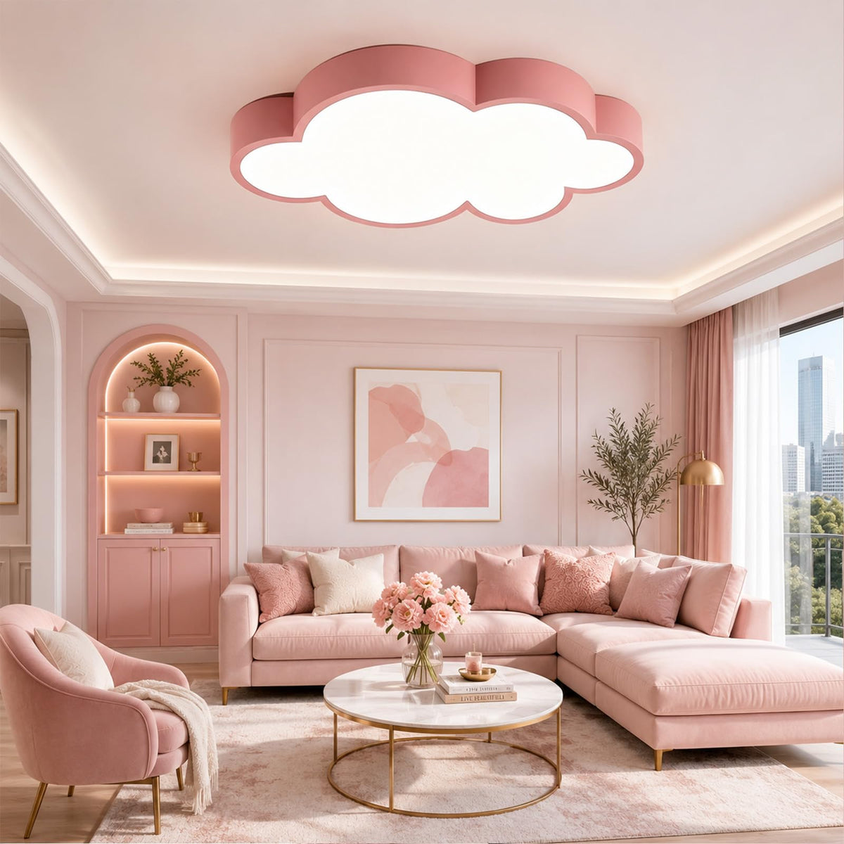 Cloud Shape Led Ceiling Light, with Remote Control