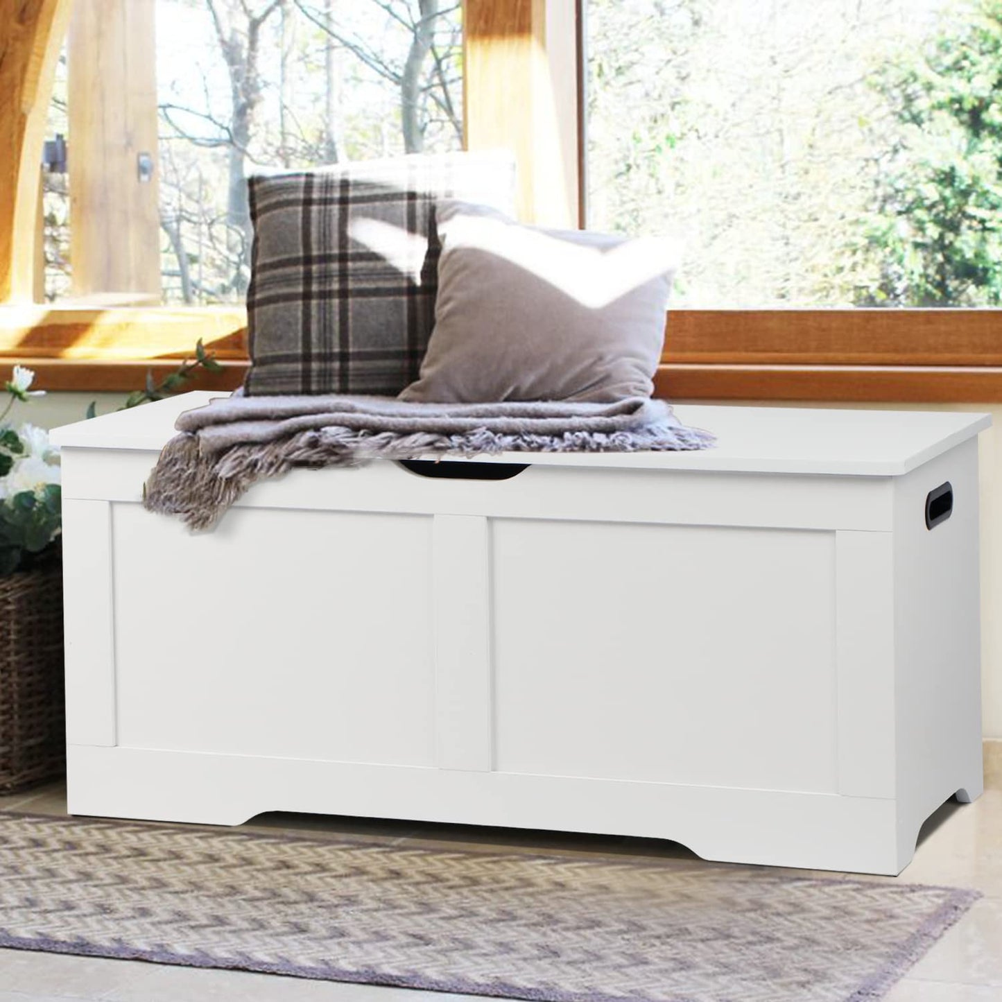 Timberer 47.2" Wooden Extra Large Storage Trunk