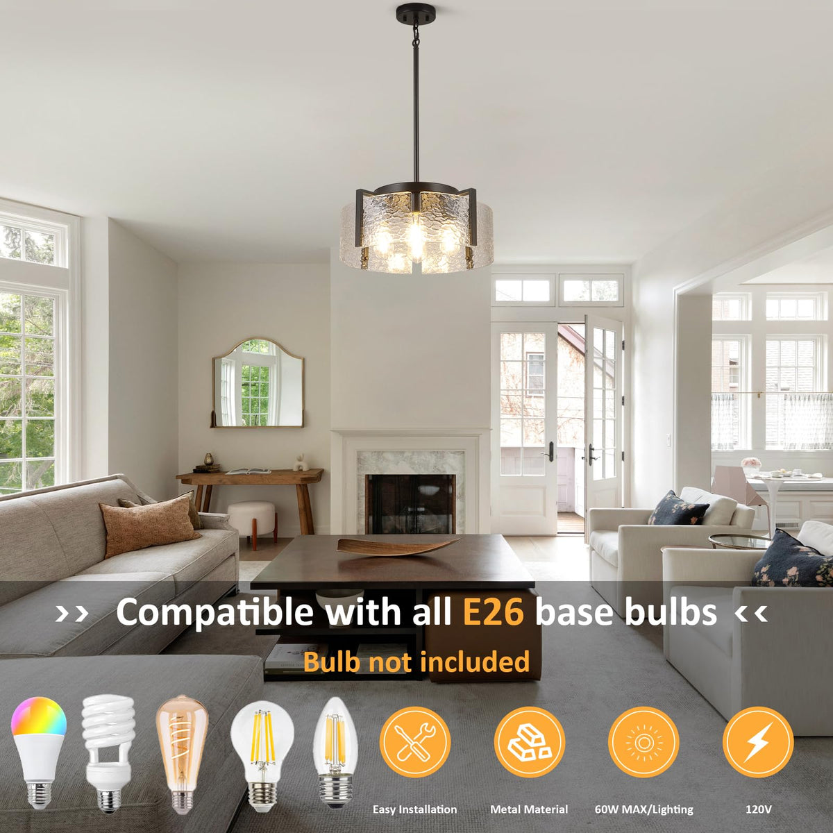 Black Chandelier Light Fixture