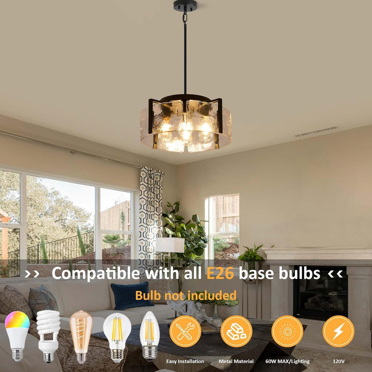 Black Chandelier Light Fixture