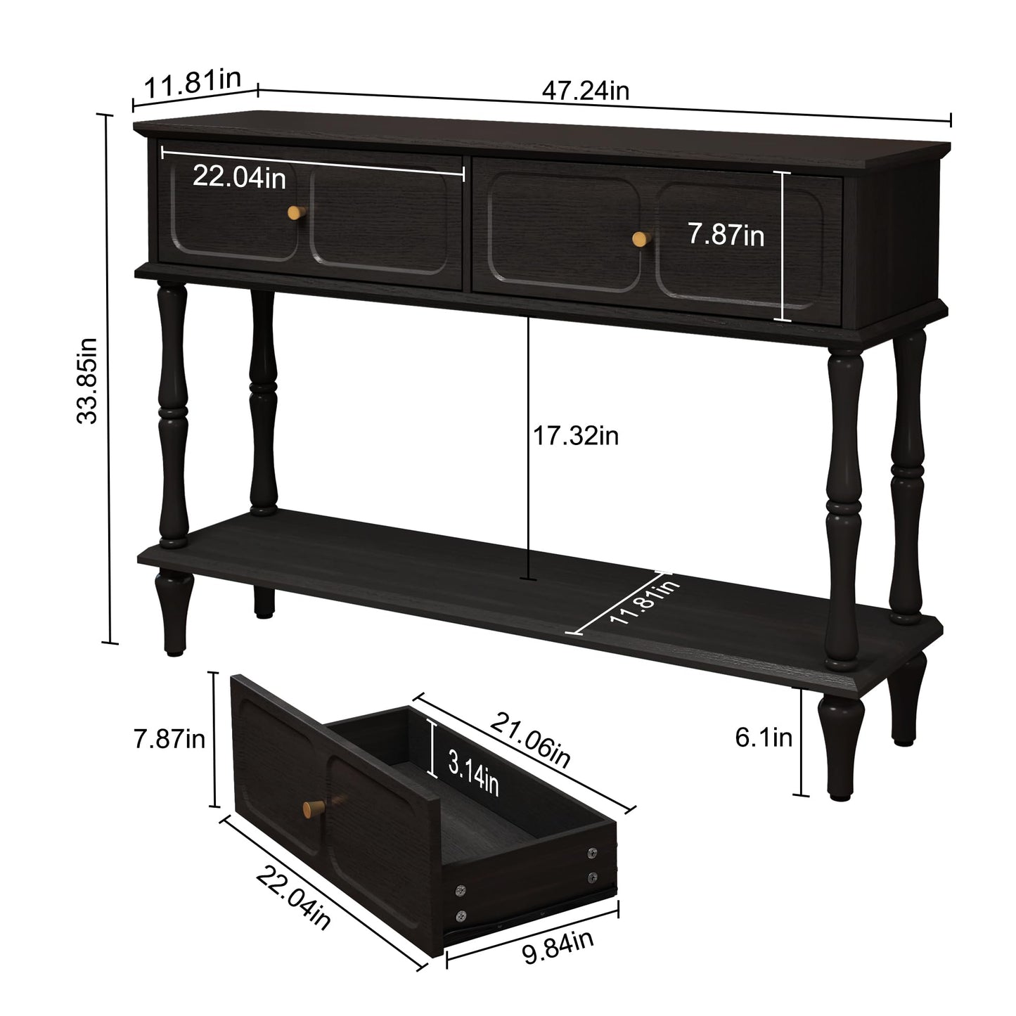 Console Table with Drawers