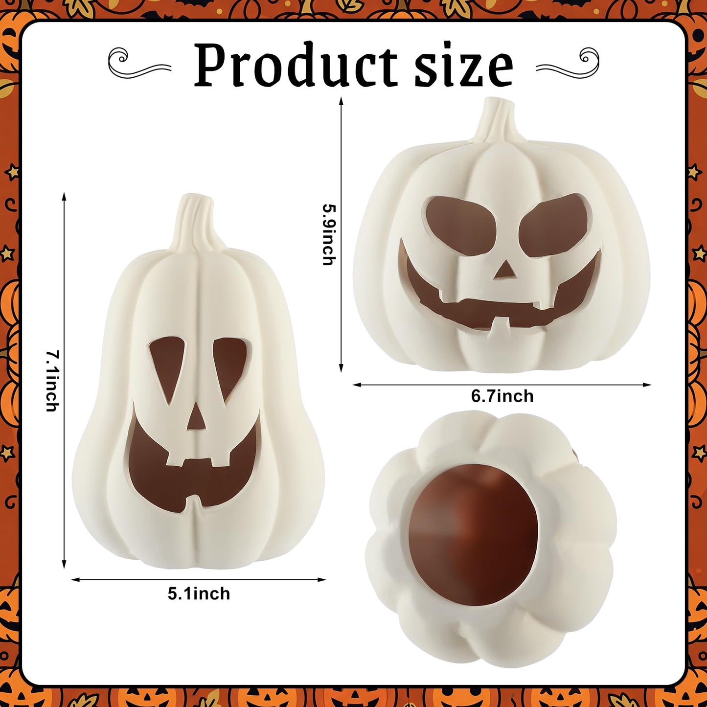2 Pack Fall Terracotta Pumpkins