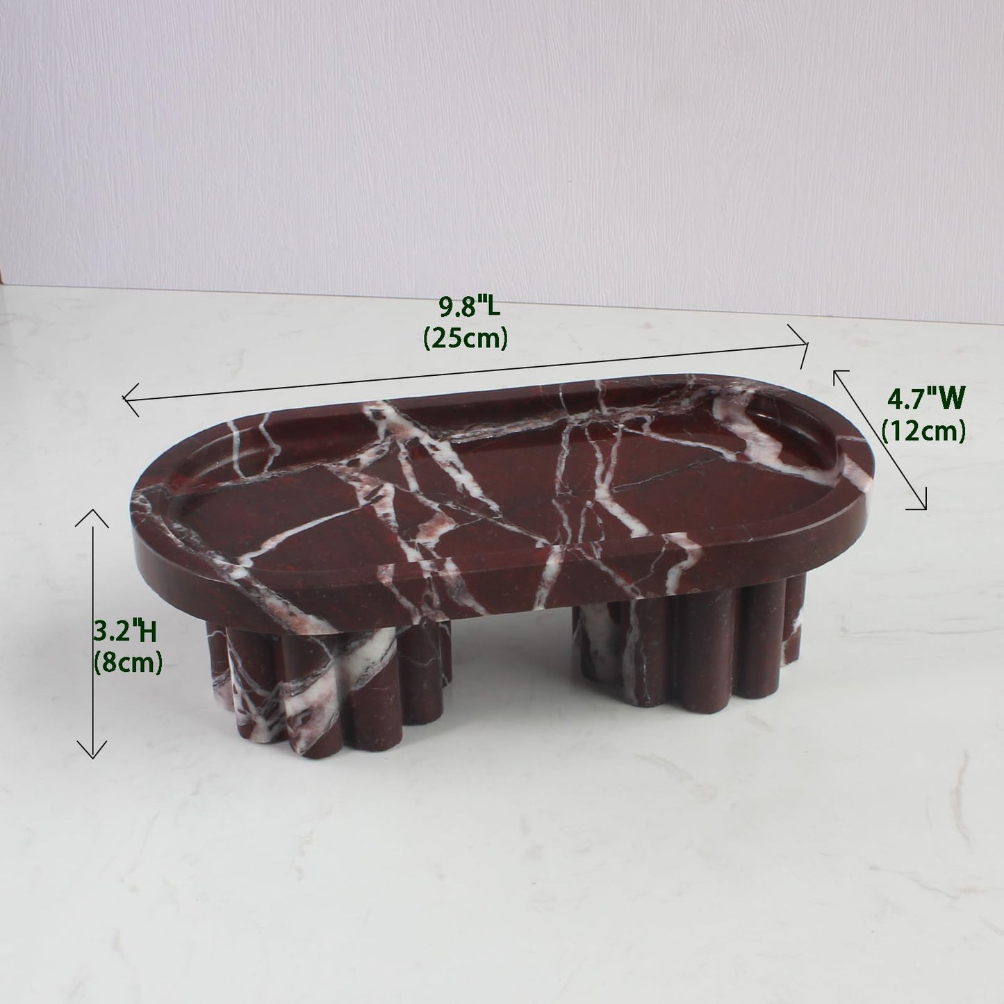 Natural Travertine Marble Oval Tray