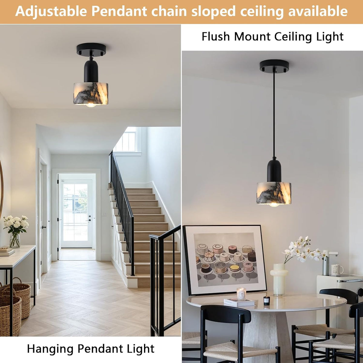 Natural Stone Marble Pendants