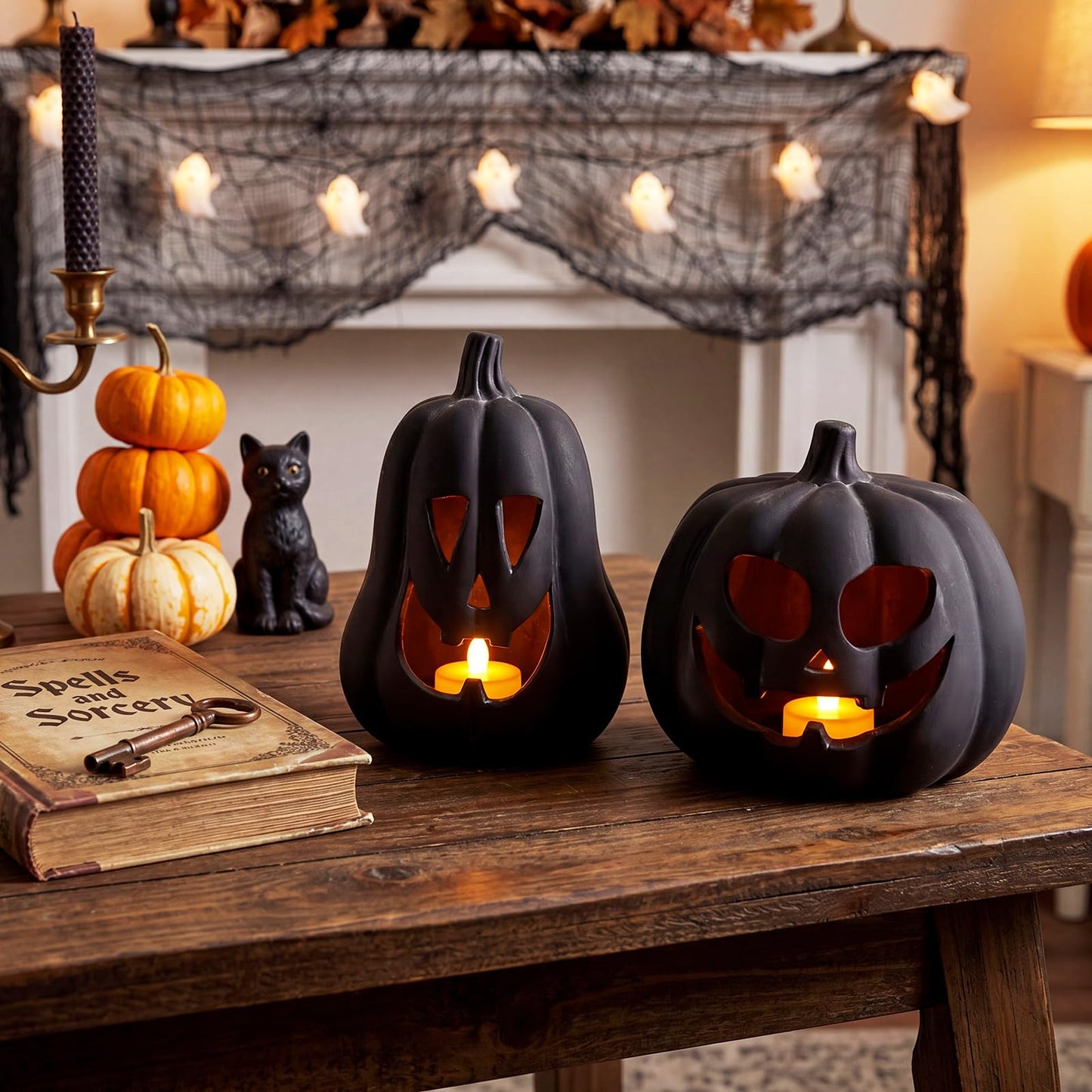 2 Pack Fall Terracotta Pumpkins