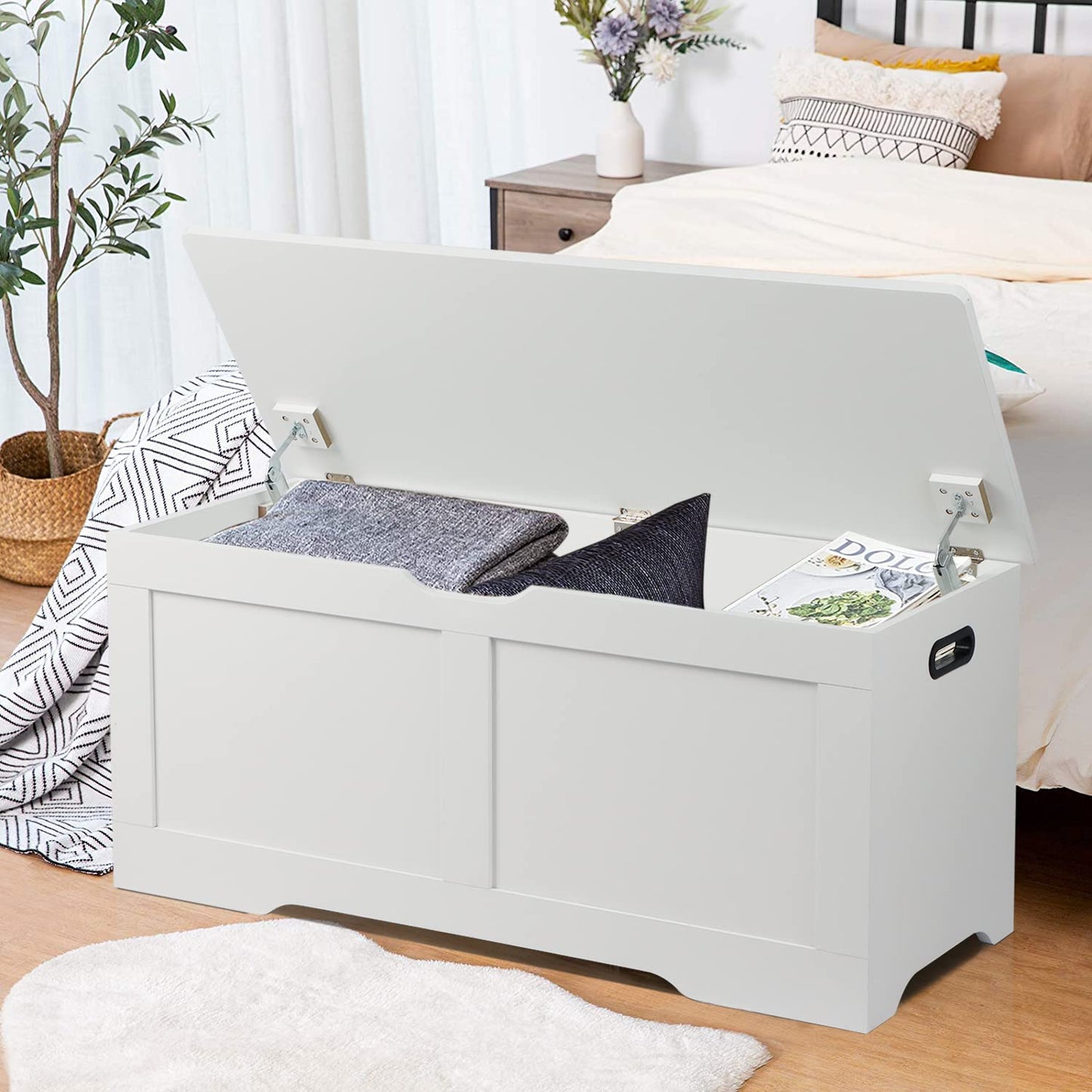 Timberer 47.2" Wooden Extra Large Storage Trunk