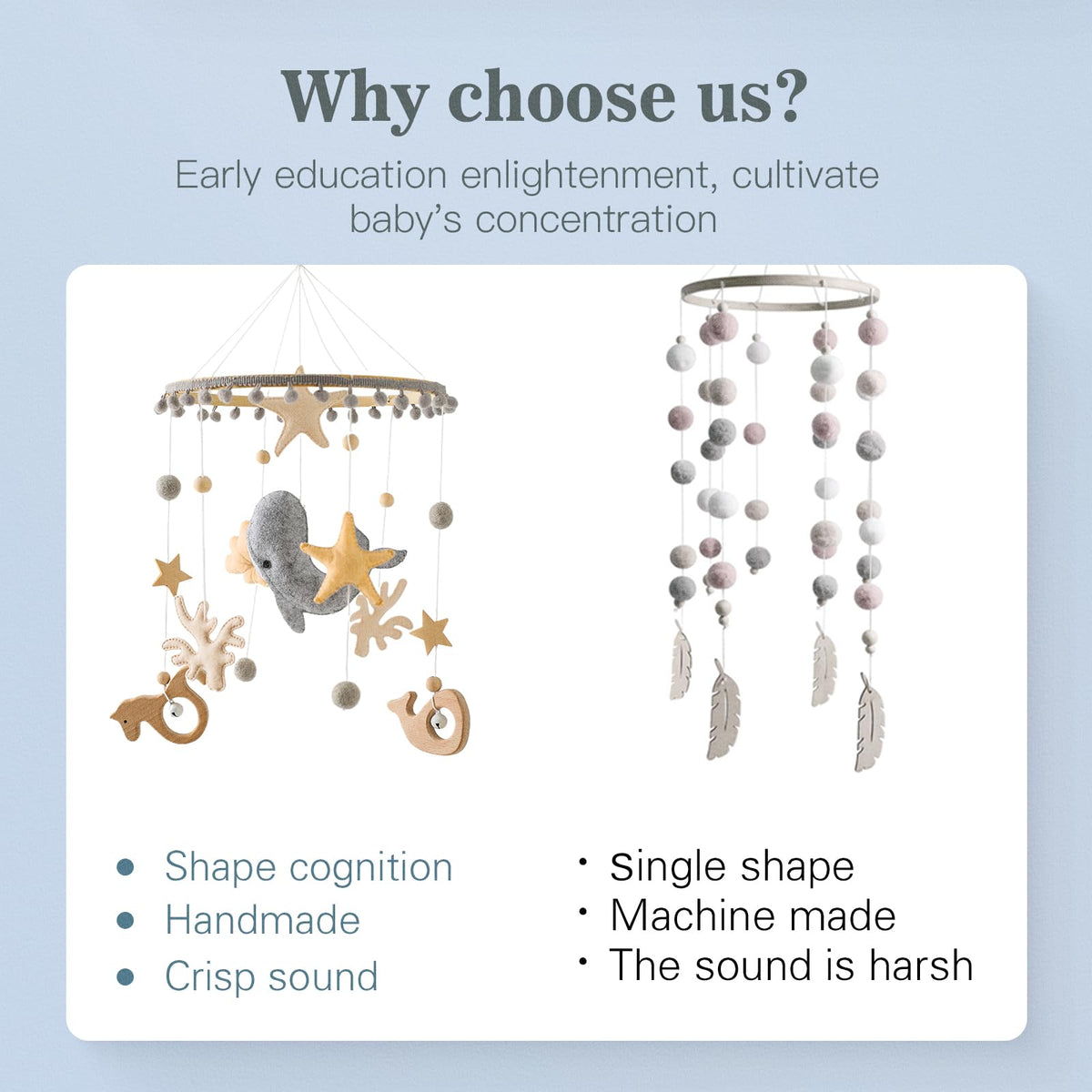Plush Safari Animal Baby Mobile for Crib