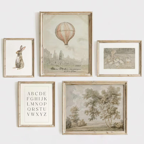 Vintage Nursery Wall Art Canvas