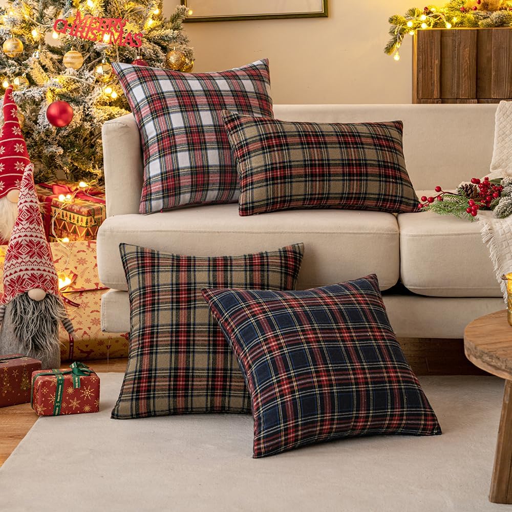 Fall Plaid Pillow Covers