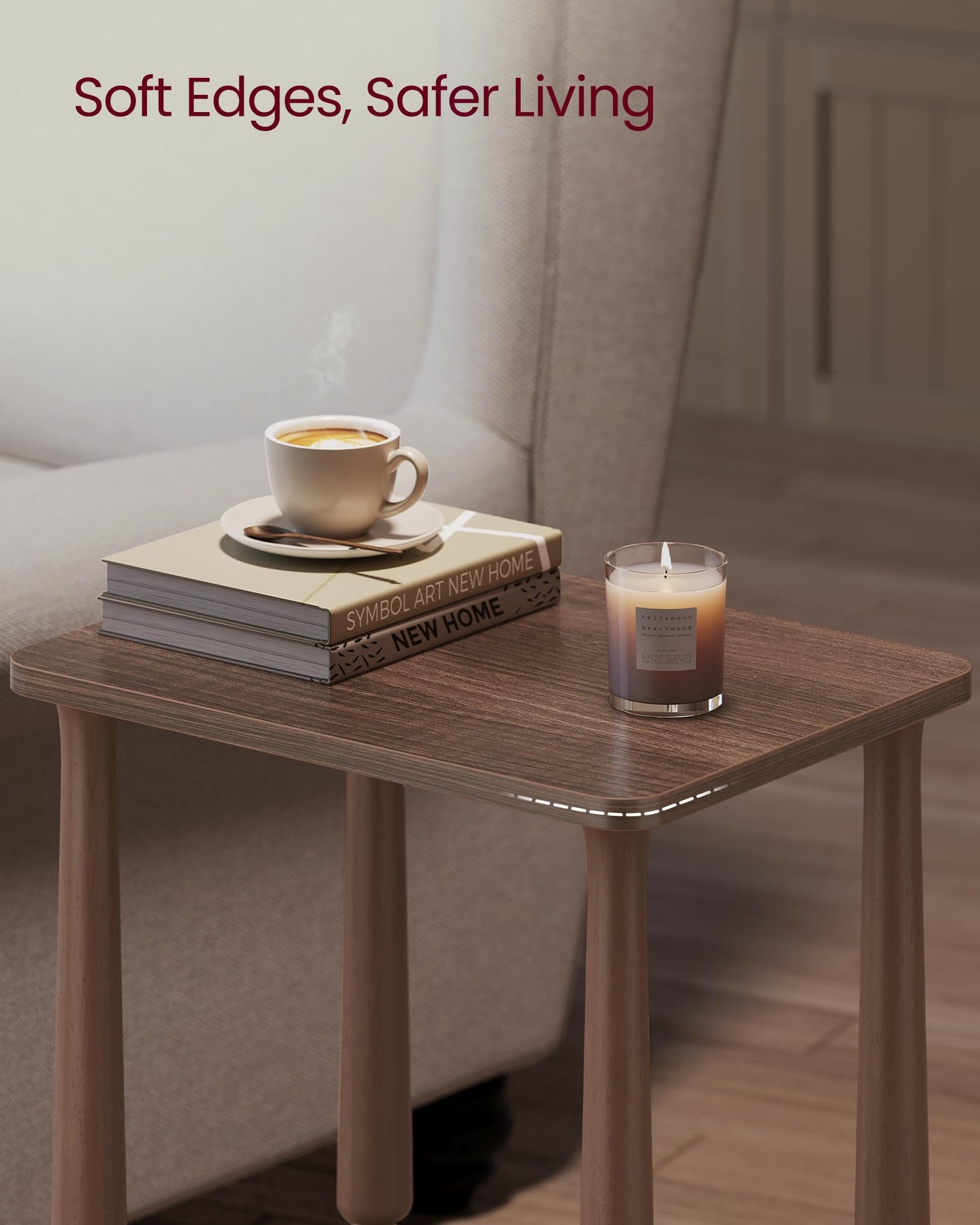 Solid Wood Accent Nightstand