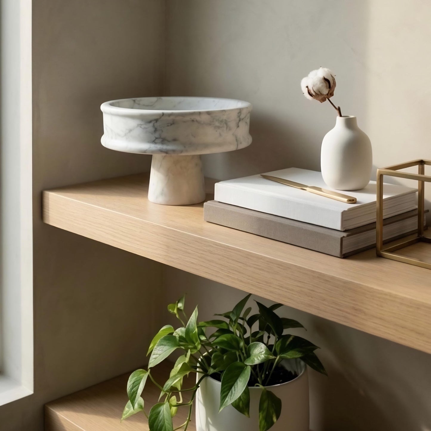 Marble Pedestal Bowl