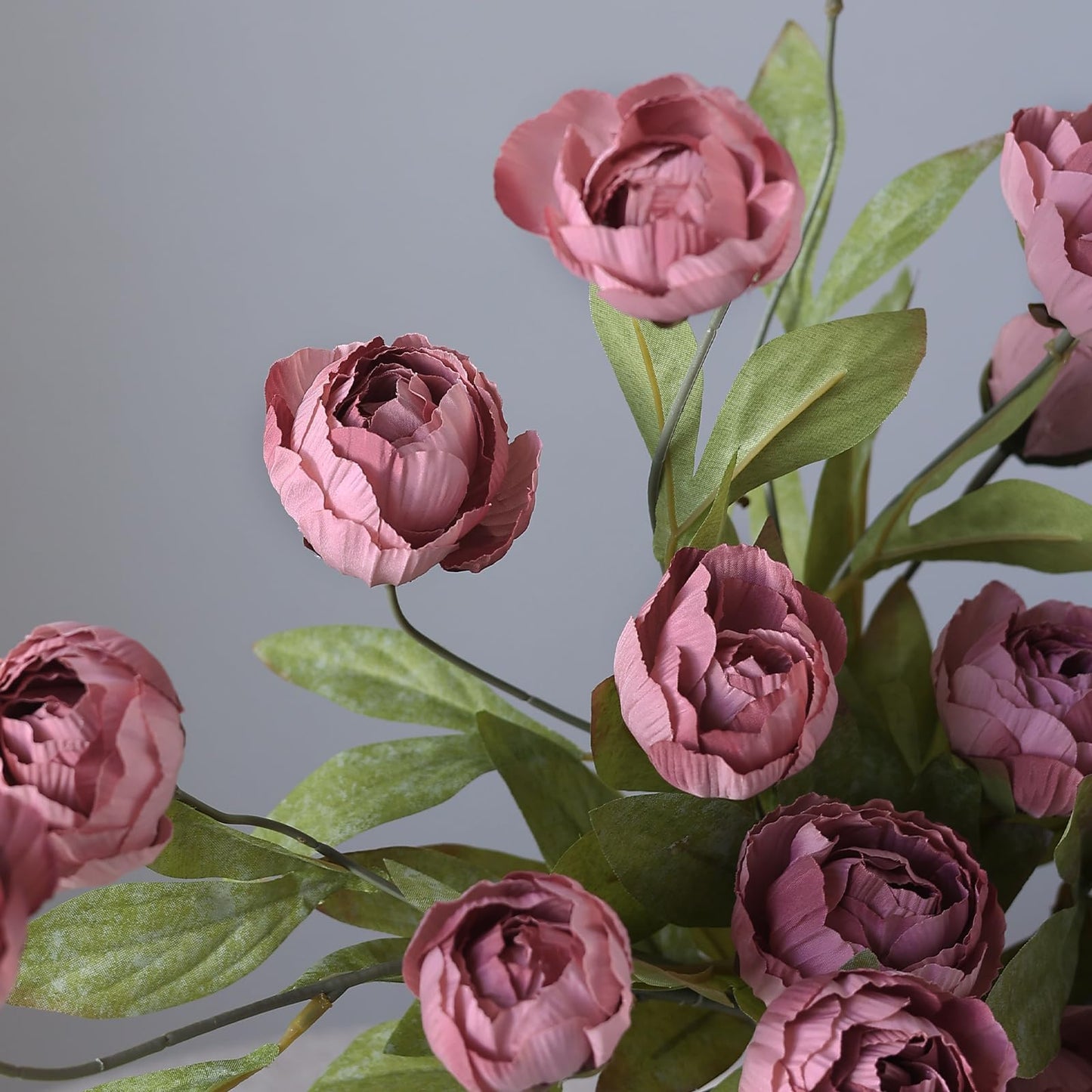 6 Pcs Faux Silk Peony Artificial Flowers 27" Stems