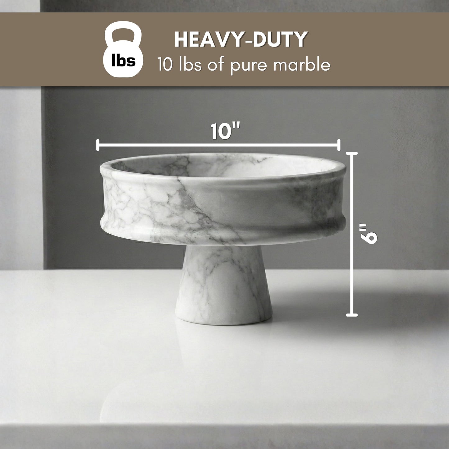 Marble Pedestal Bowl