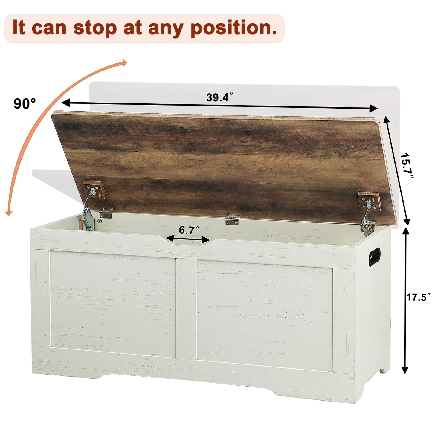 Timberer 47.2" Wooden Extra Large Storage Trunk