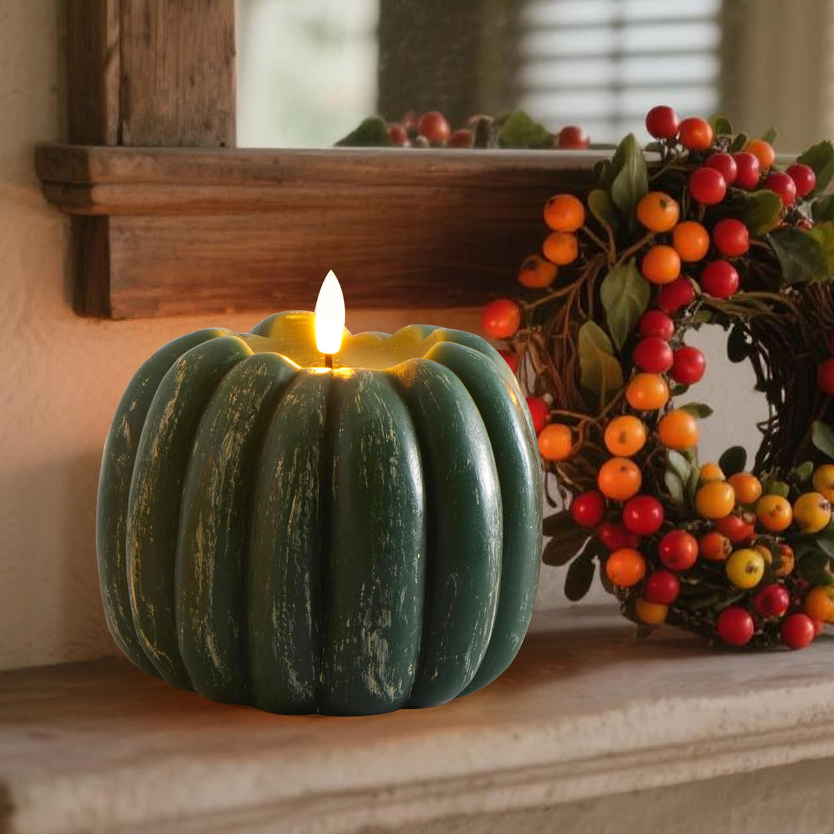 Flameless Pumpkin Candle with Remote