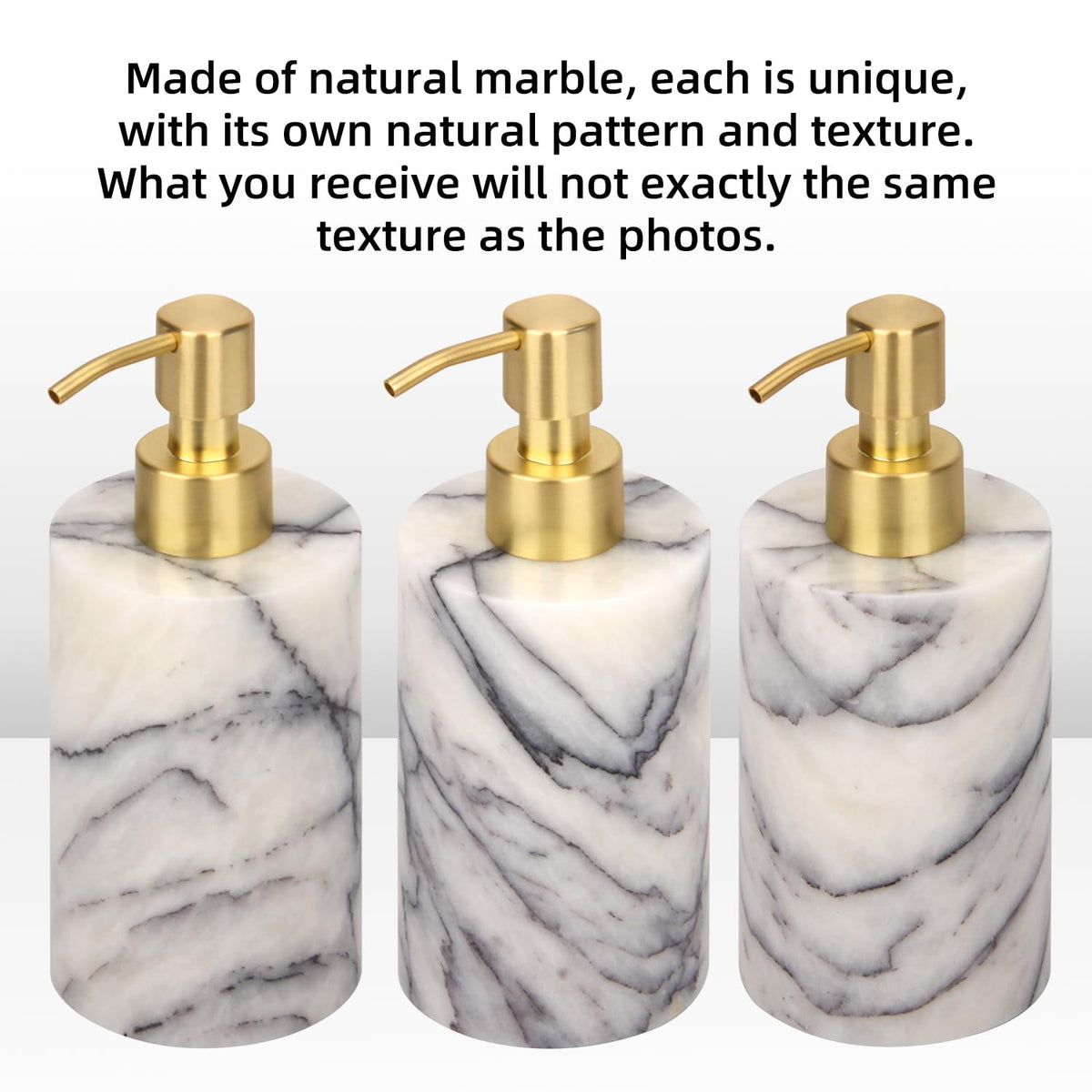 Natural Calacatta Viola Marble Soap Dispenser