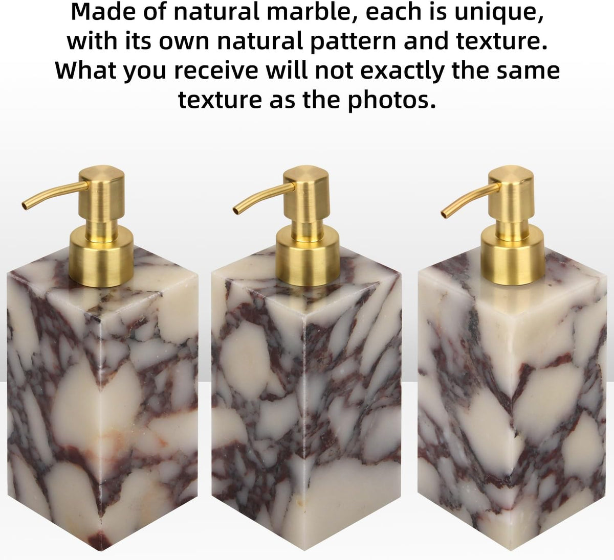 Natural Calacatta Viola Marble Soap Dispenser