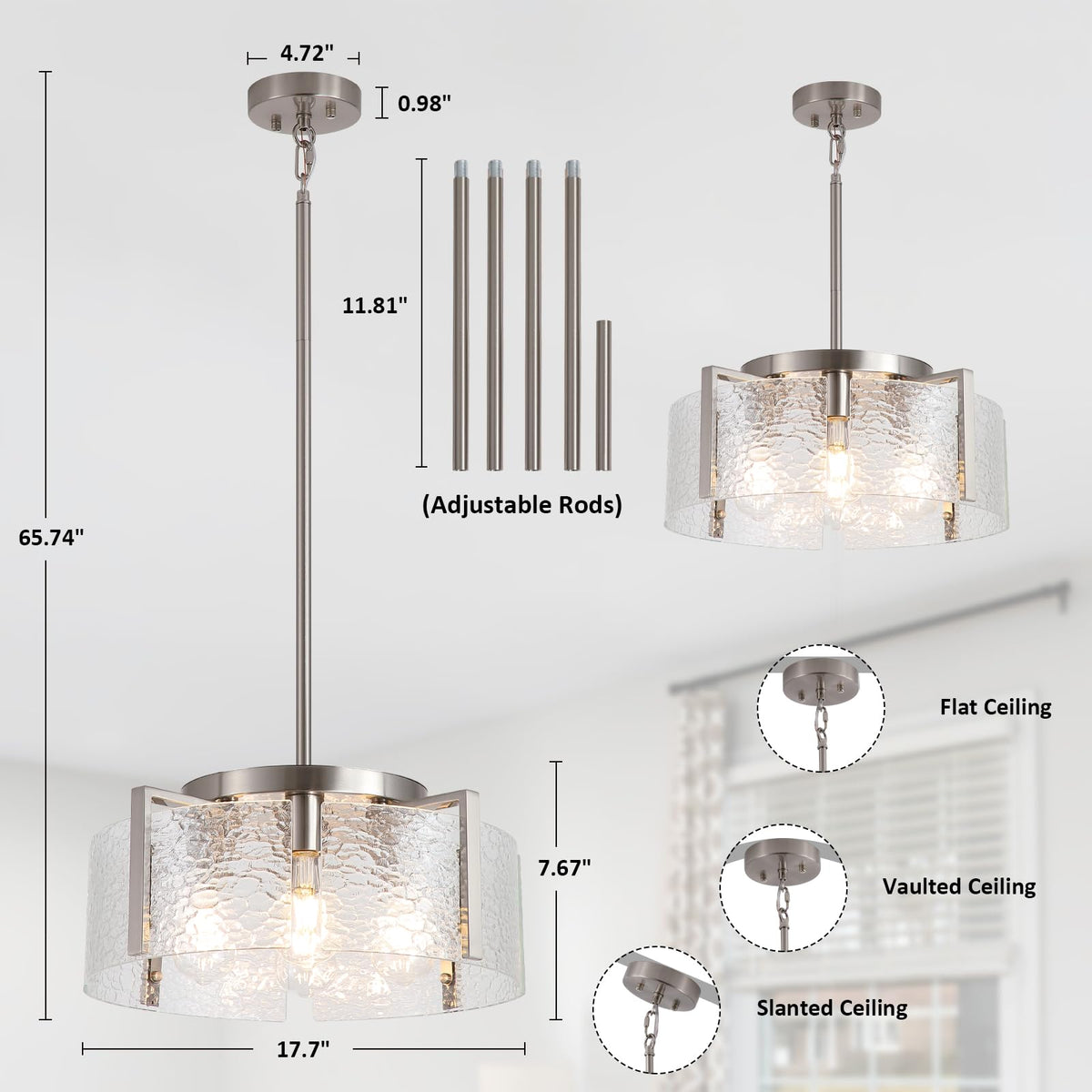 Black Chandelier Light Fixture