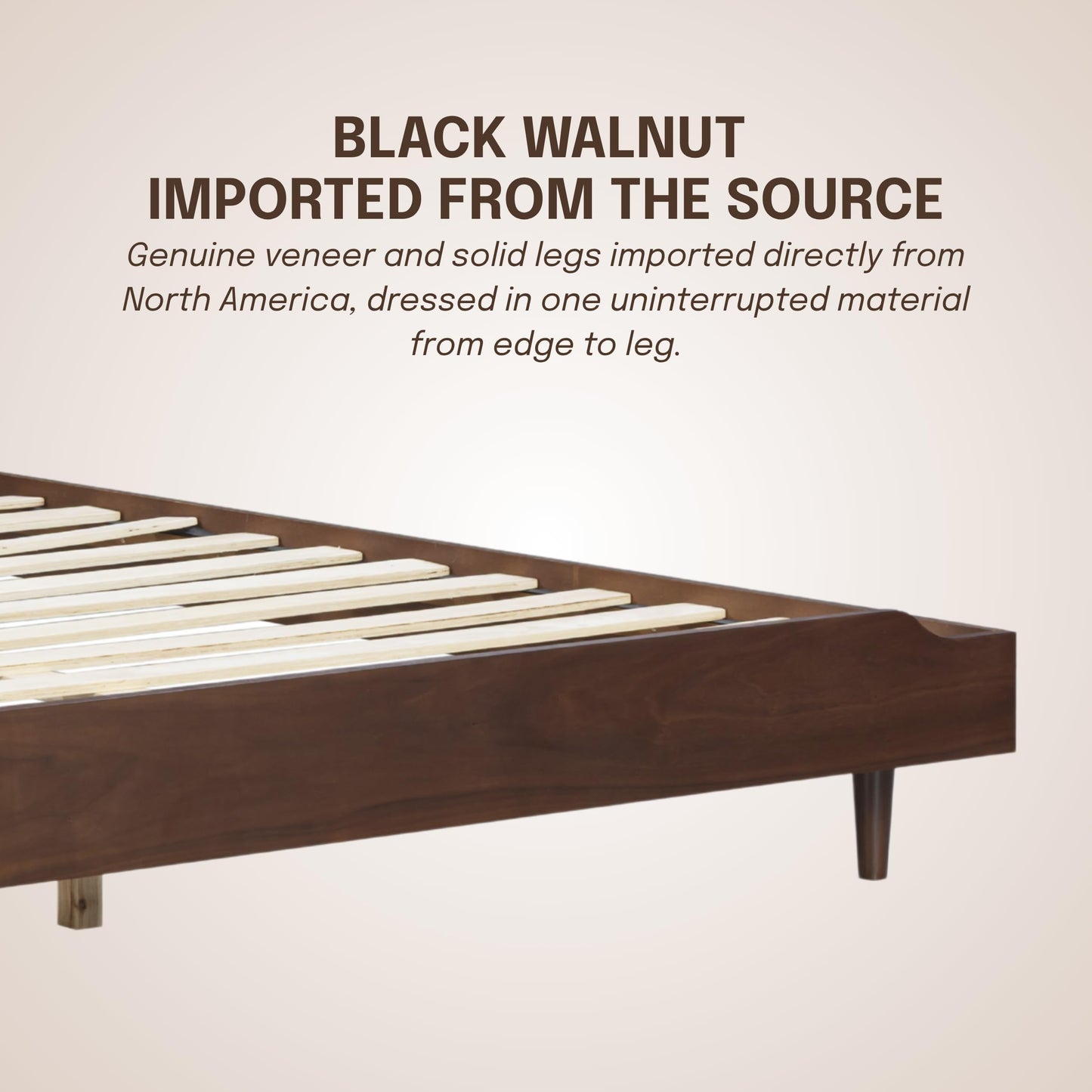 King Platform Bed with Natural Rattan Headboard