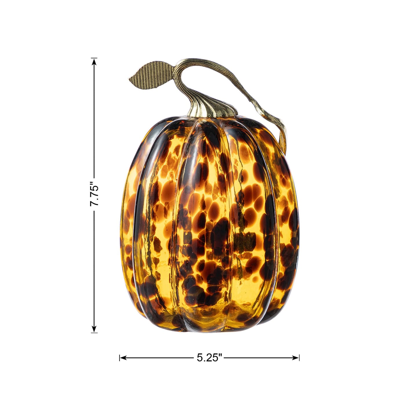 Amber Glass Pumpkin Decor