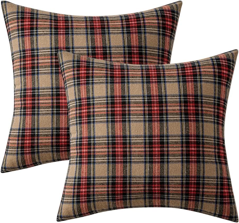 Fall Plaid Pillow Covers