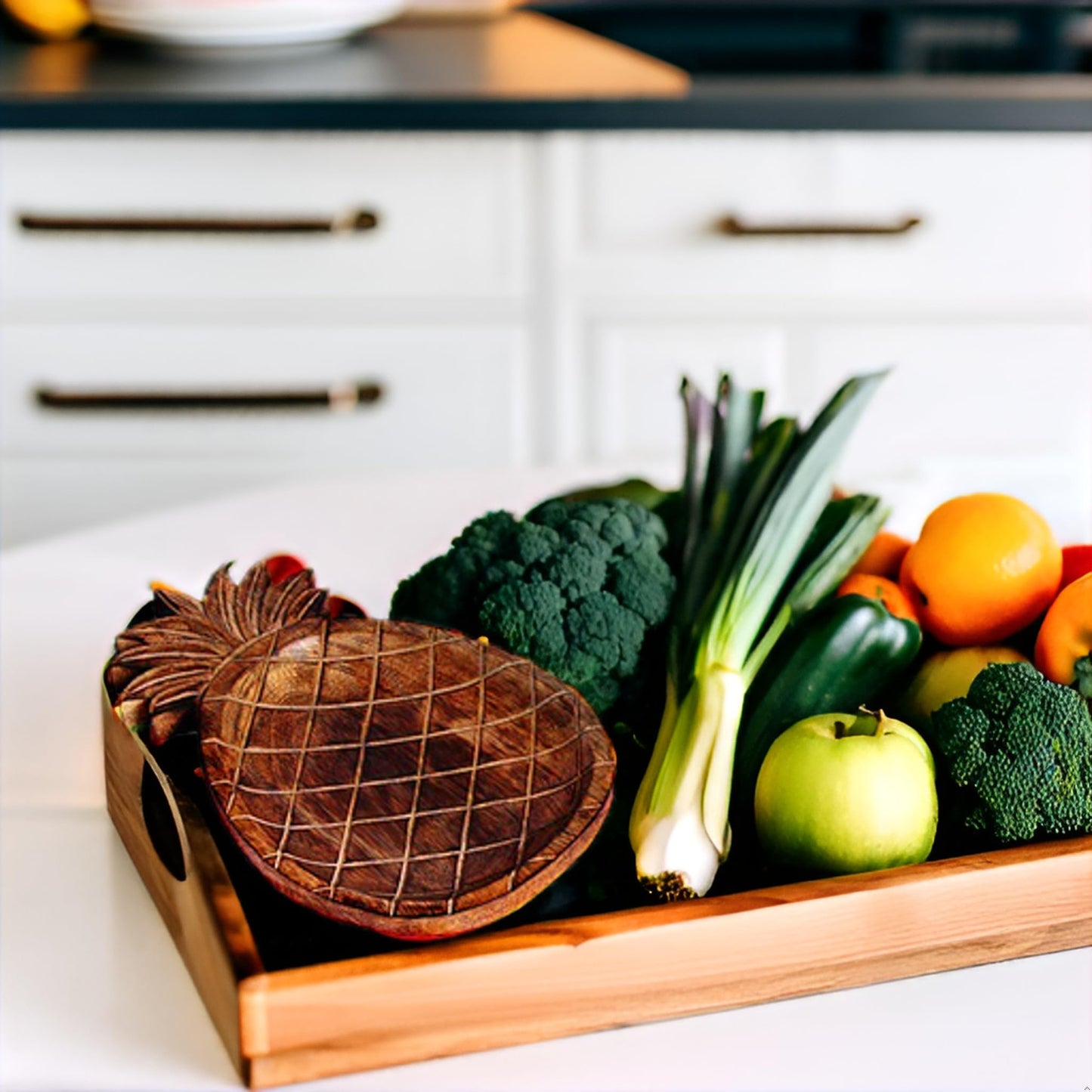 Wooden Decorative Pear Tray