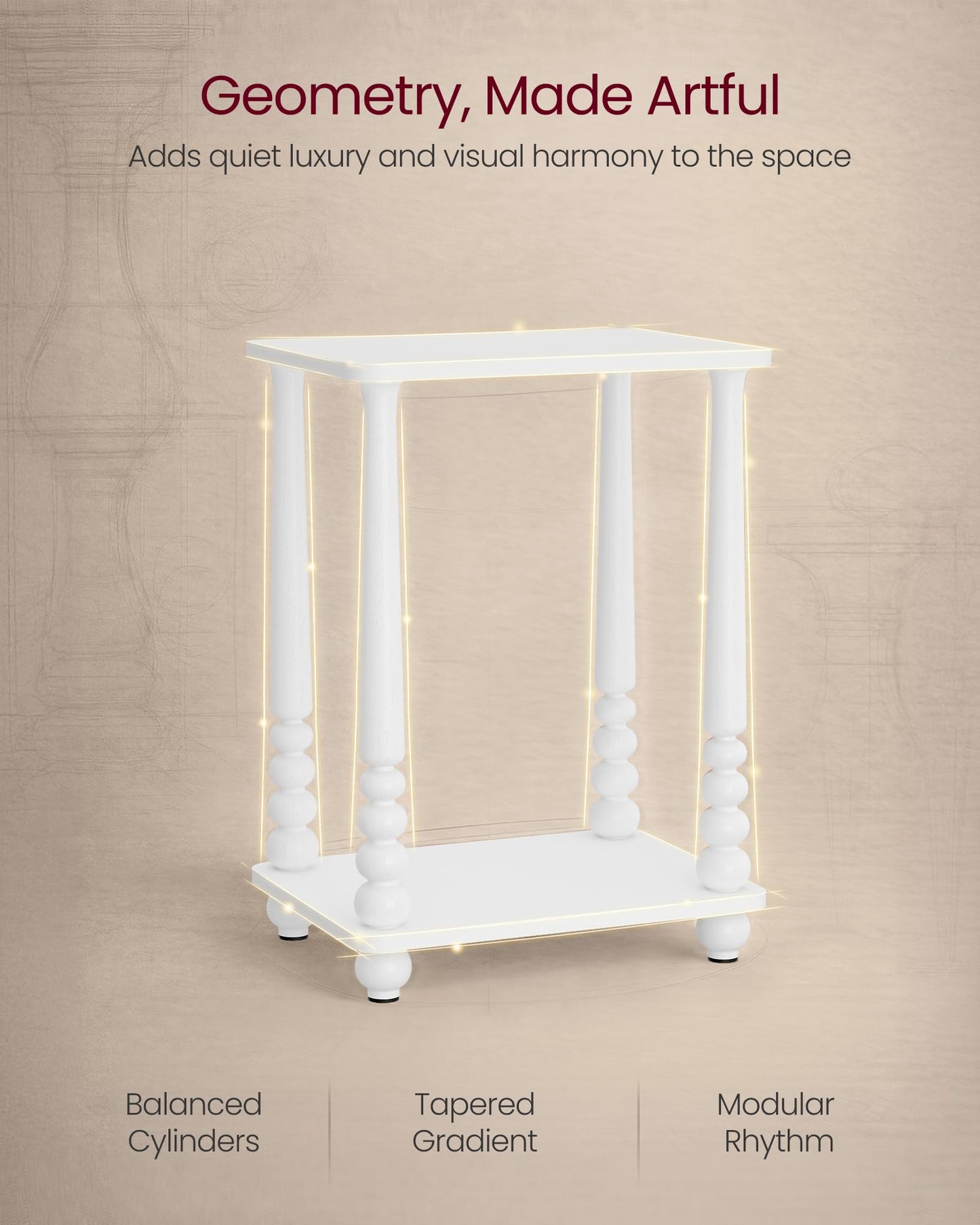 Solid Wood Accent Nightstand