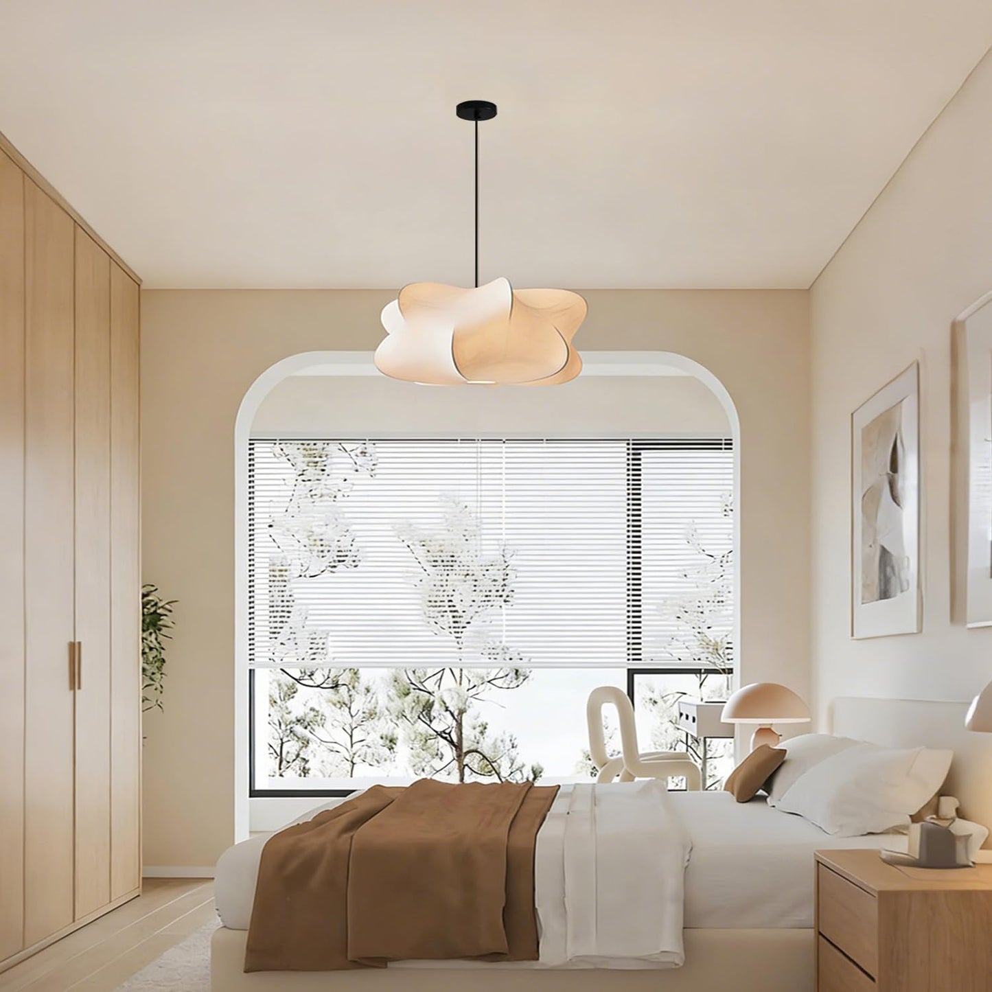 White Fabric Pendant