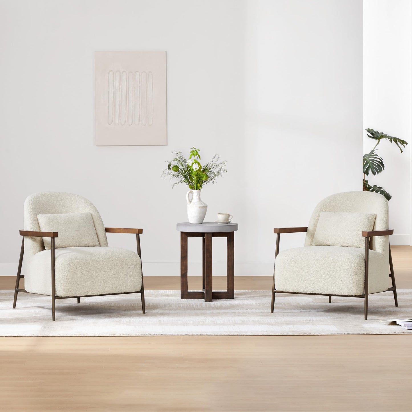 Set of 2 Accent Upholstered Chairs