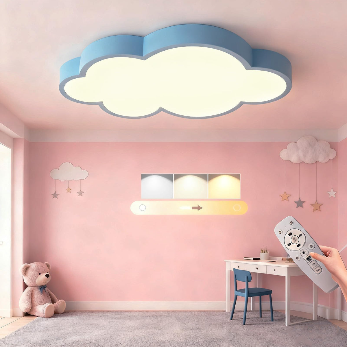 Cloud Shape Led Ceiling Light, with Remote Control