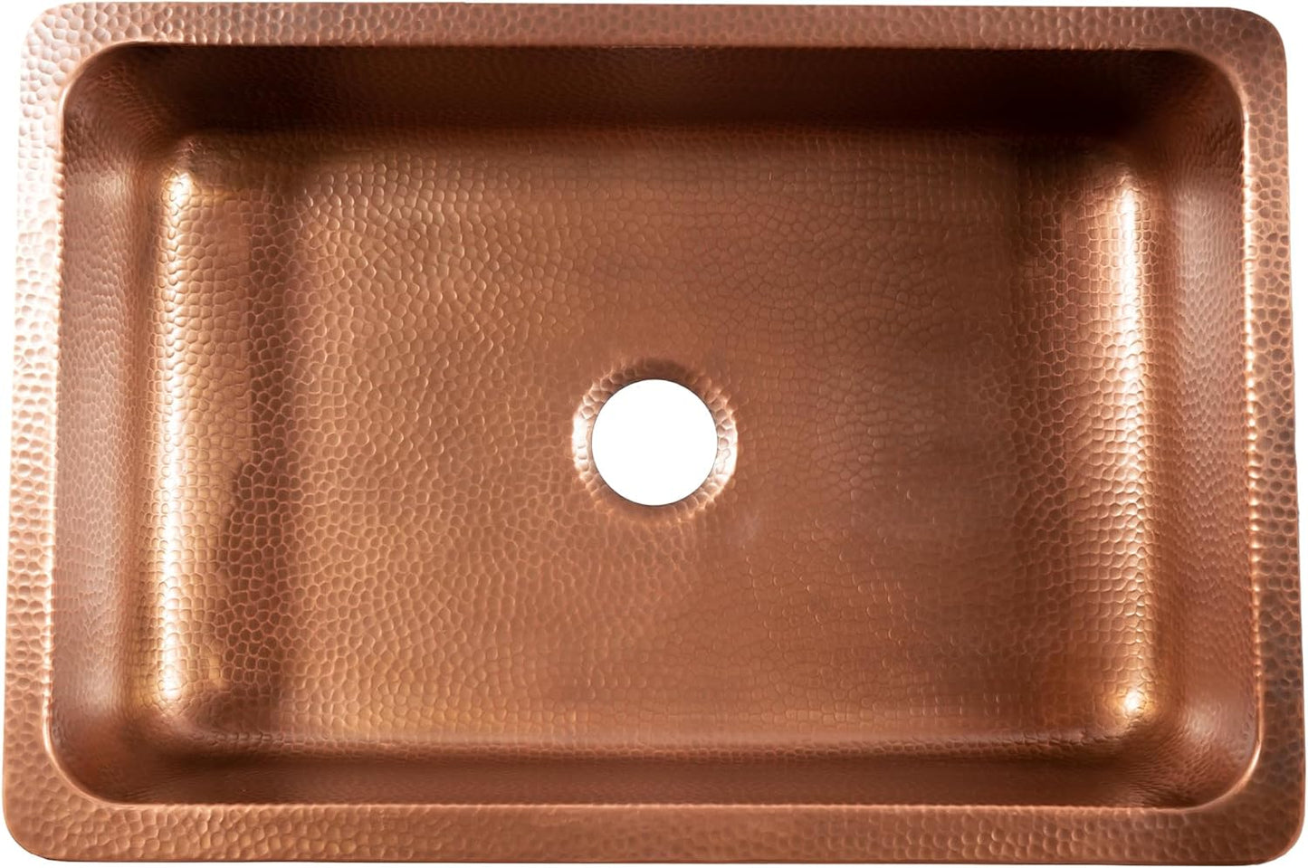Sinkology Lange Copper 32" Single Bowl Undermount Farmhouse Apron-Front Kitchen Sink