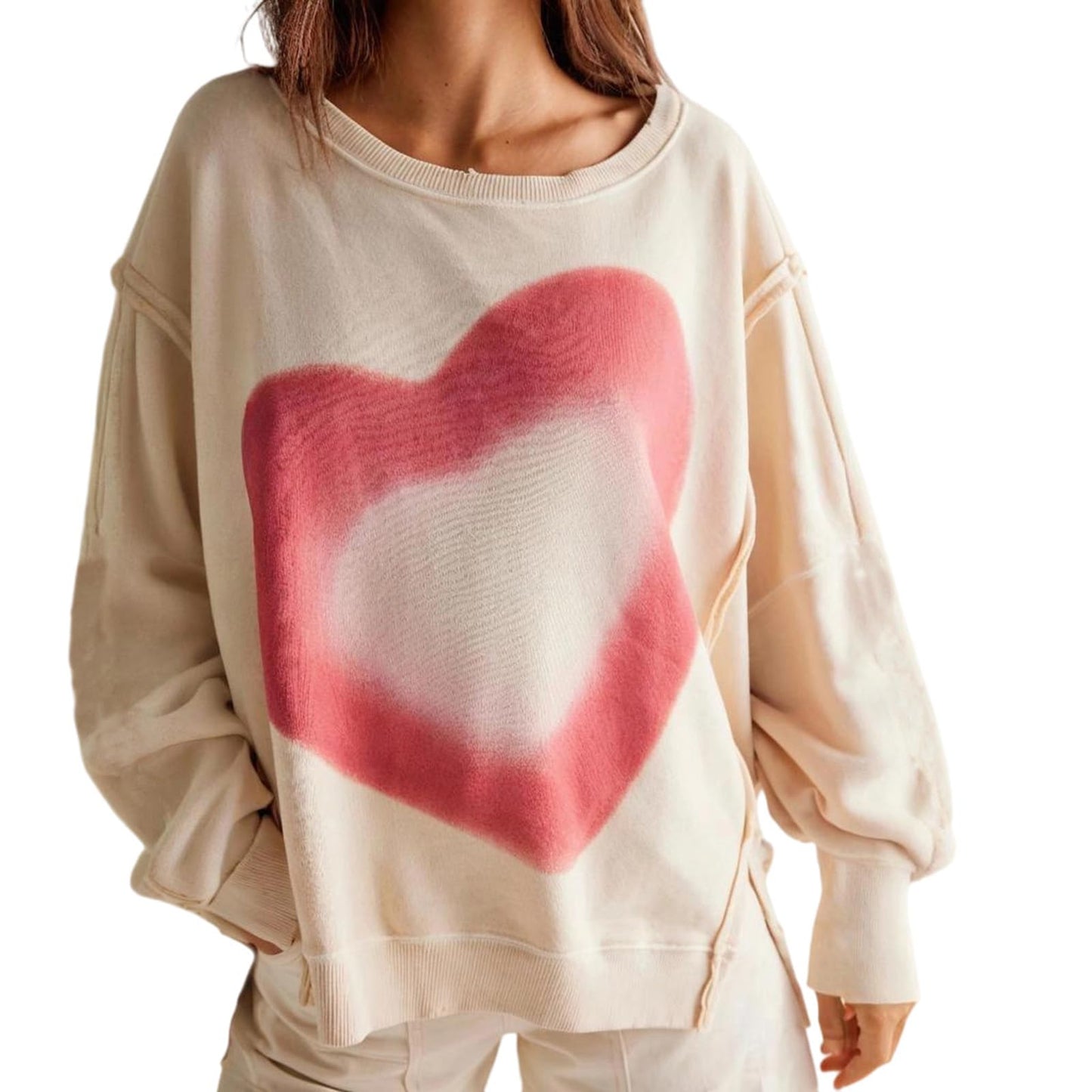 Womens Vintage Oversized Graphic Cute Crewneck Sweatshirt Y2k Loose Fit Aesthetic Retro Pullover Going Out Tops
