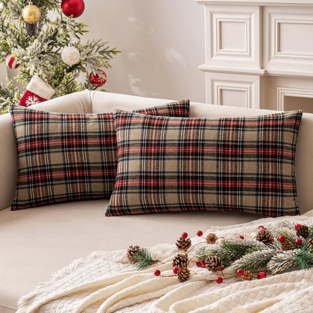 Fall Plaid Pillow Covers