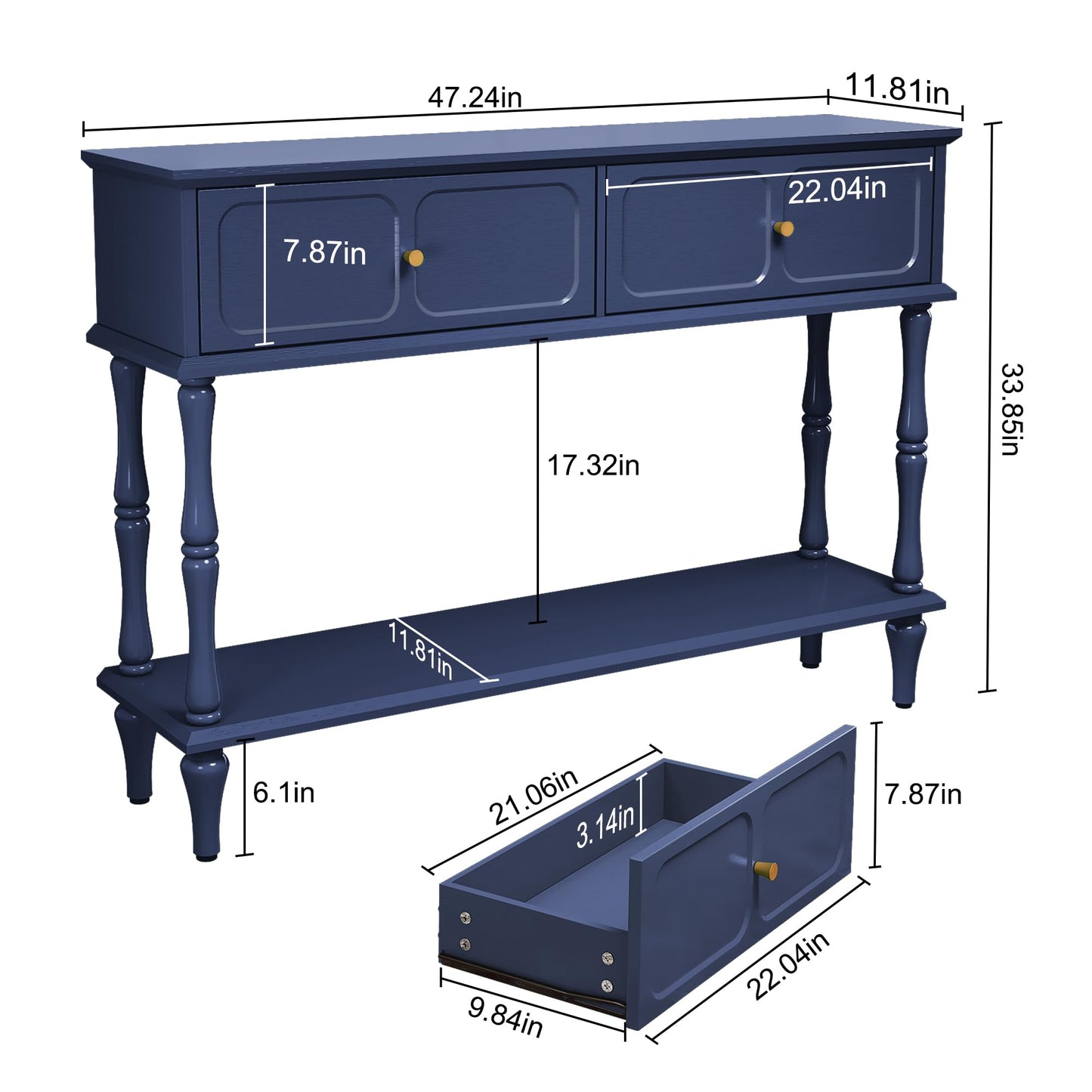 Console Table with Drawers