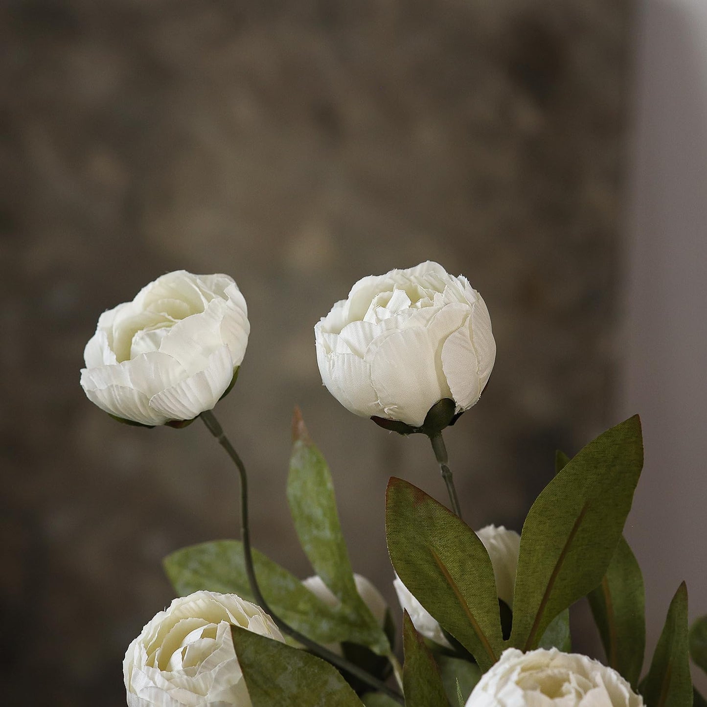 6 Pcs Faux Silk Peony Artificial Flowers 27" Stems