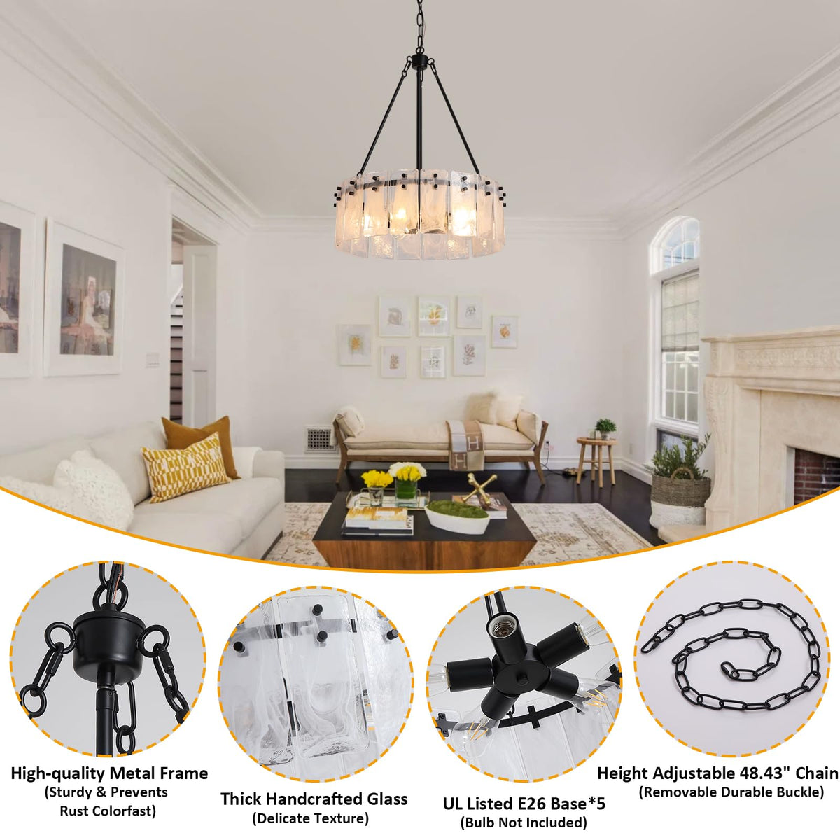 Black Chandelier Light Fixture
