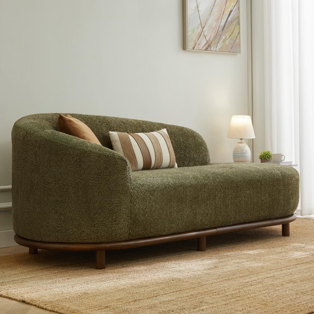 Bouclé Chaise Lounge Sofa