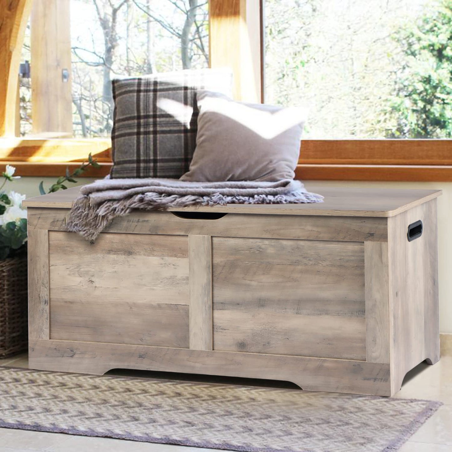 Timberer 47.2" Wooden Extra Large Storage Trunk