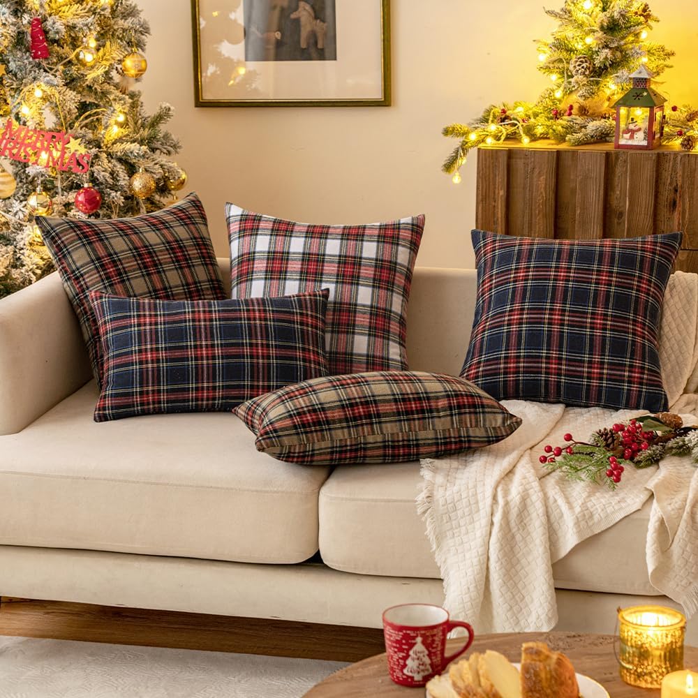 Fall Plaid Pillow Covers