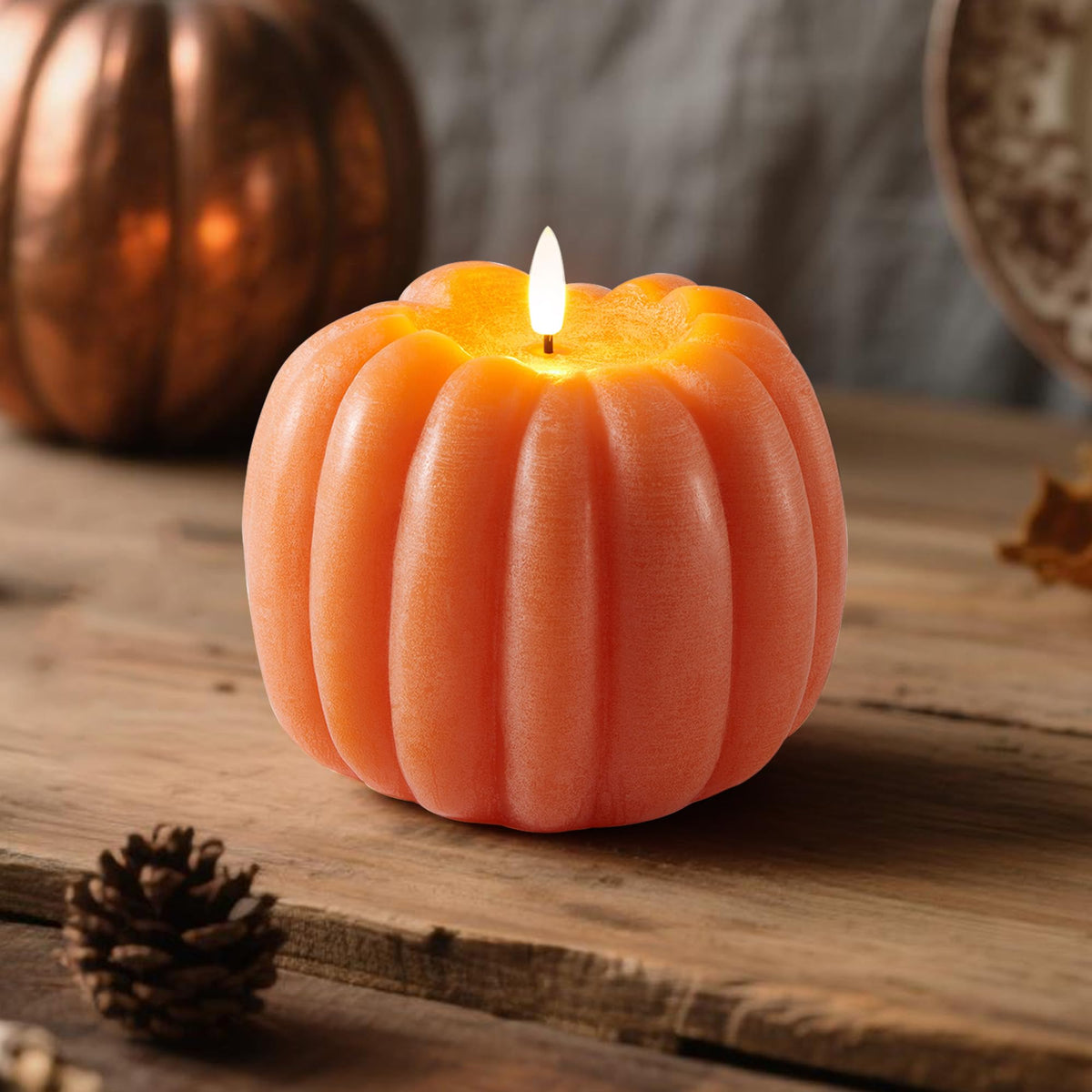 Flameless Pumpkin Candle with Remote