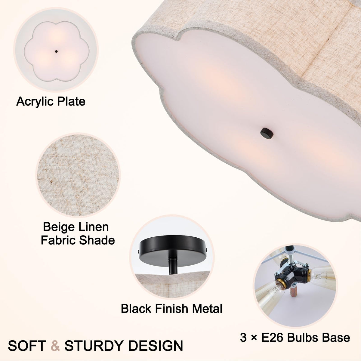 Semi Flush Mount Ceiling Fixture