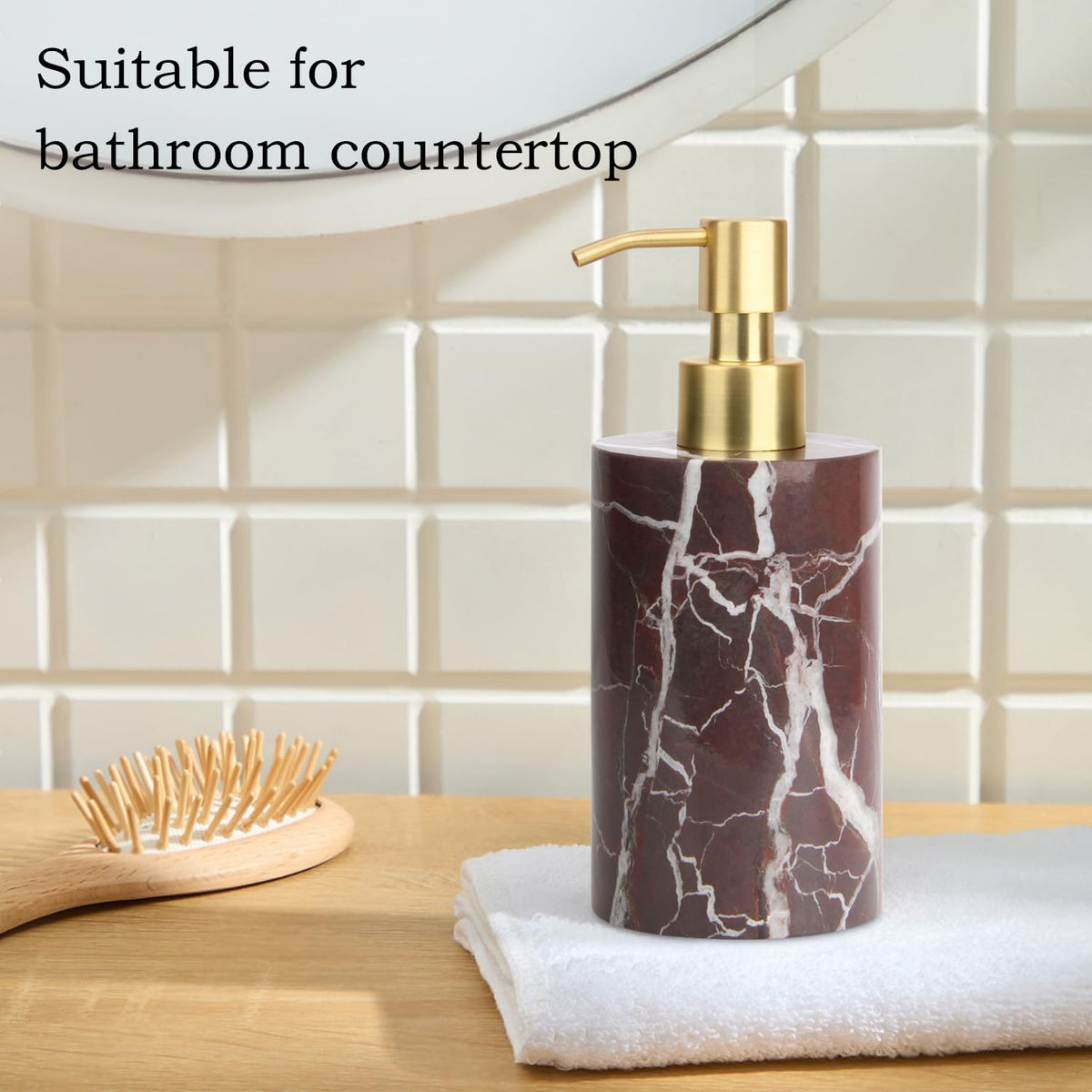 Natural Calacatta Viola Marble Soap Dispenser