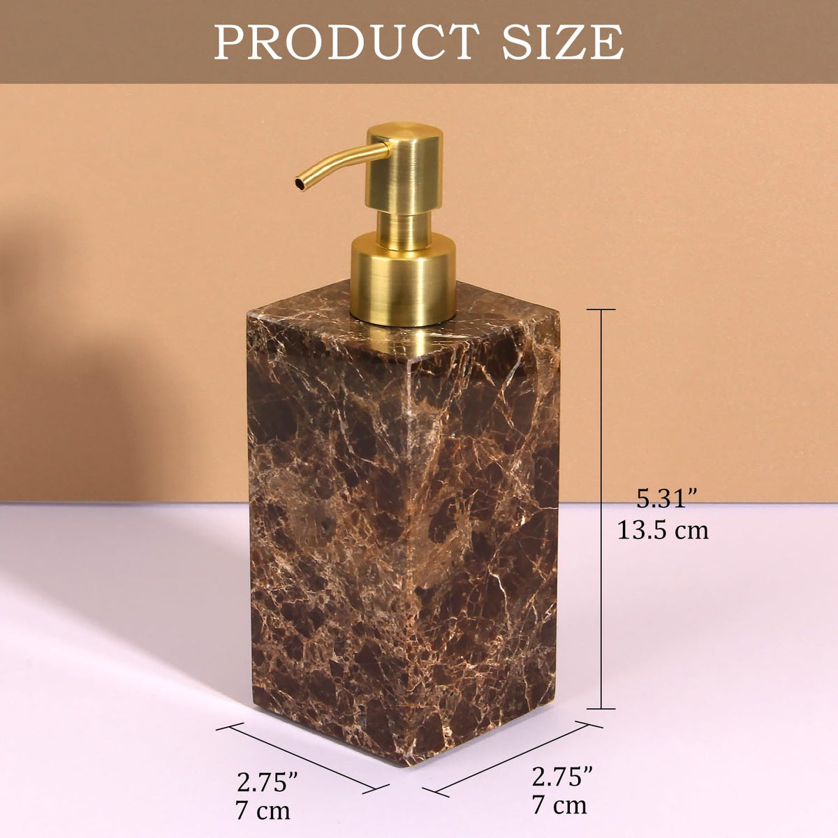 Natural Calacatta Viola Marble Soap Dispenser