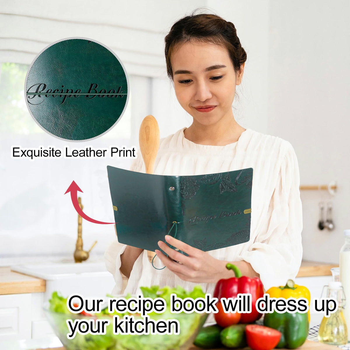 Blank Recipe Leather Cookbook