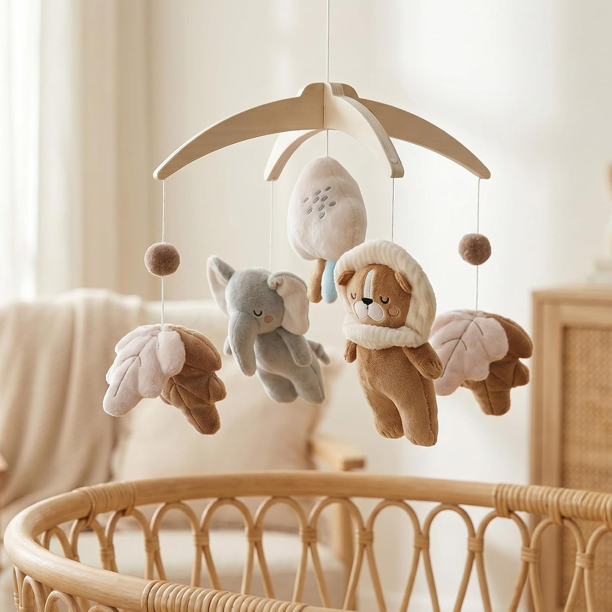 Plush Safari Animal Baby Mobile for Crib