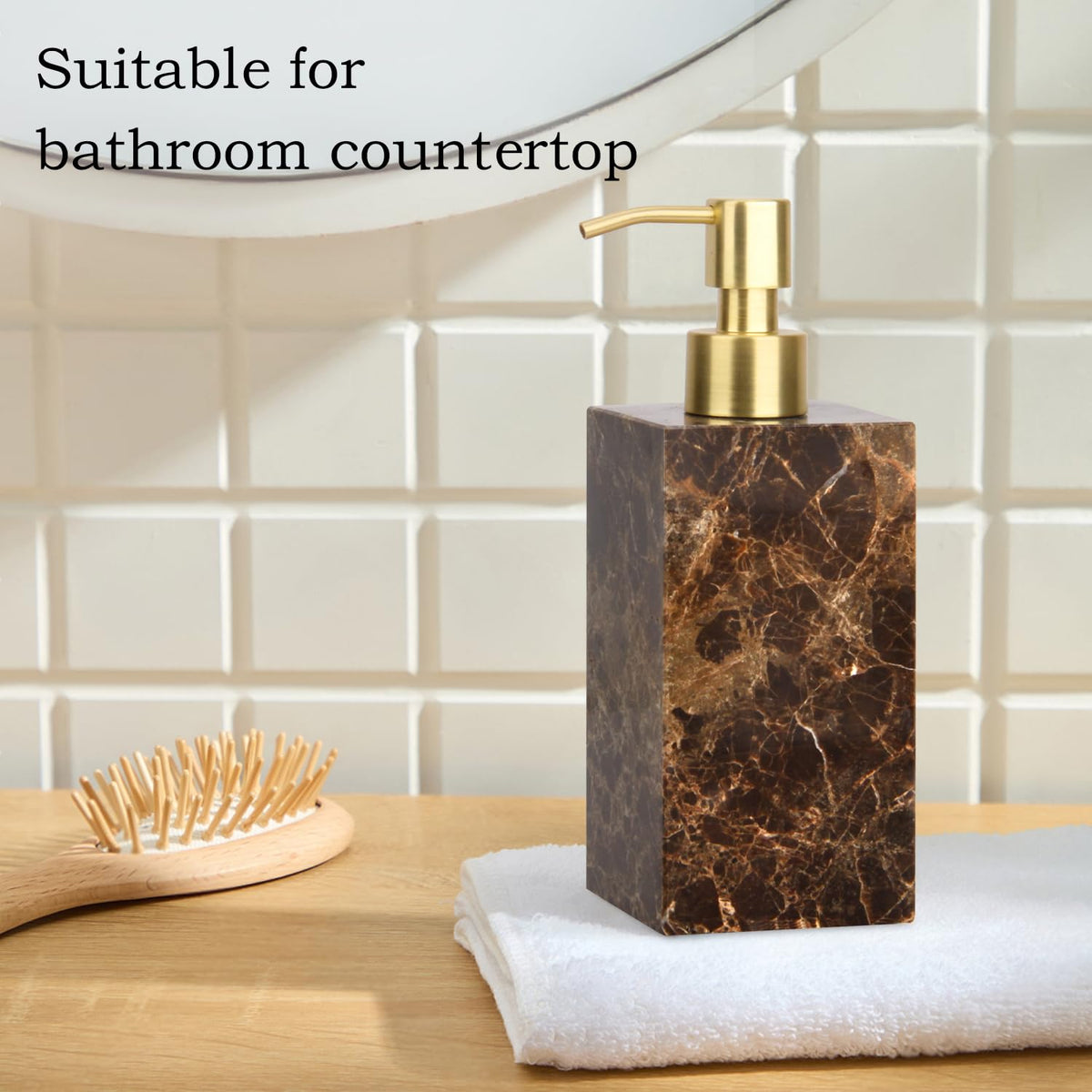 Natural Calacatta Viola Marble Soap Dispenser