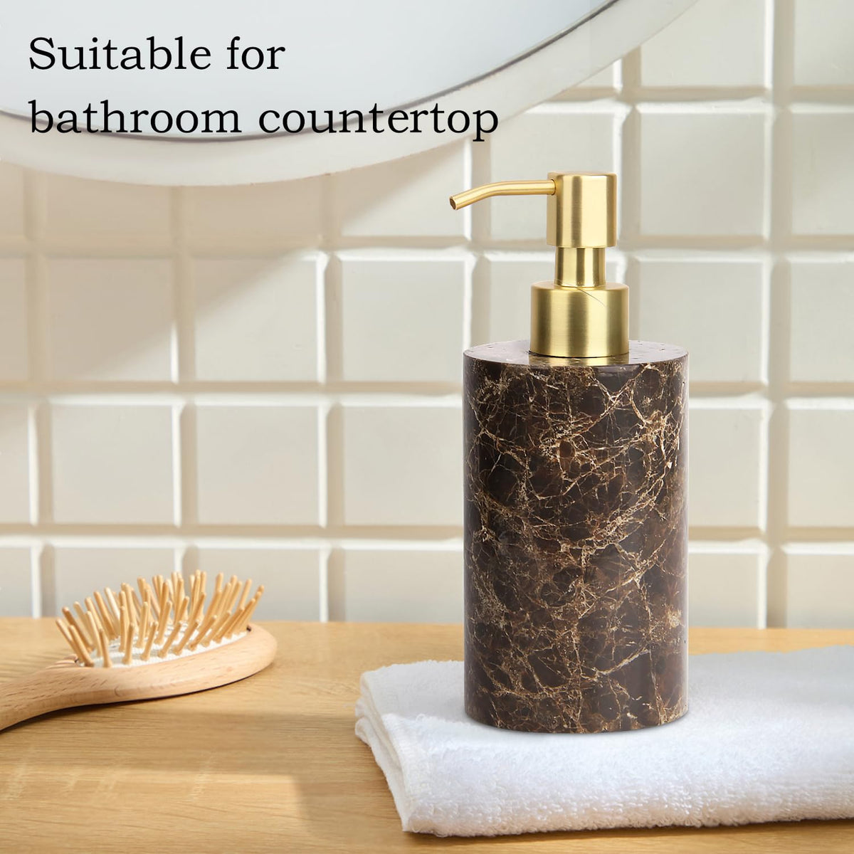 Natural Calacatta Viola Marble Soap Dispenser