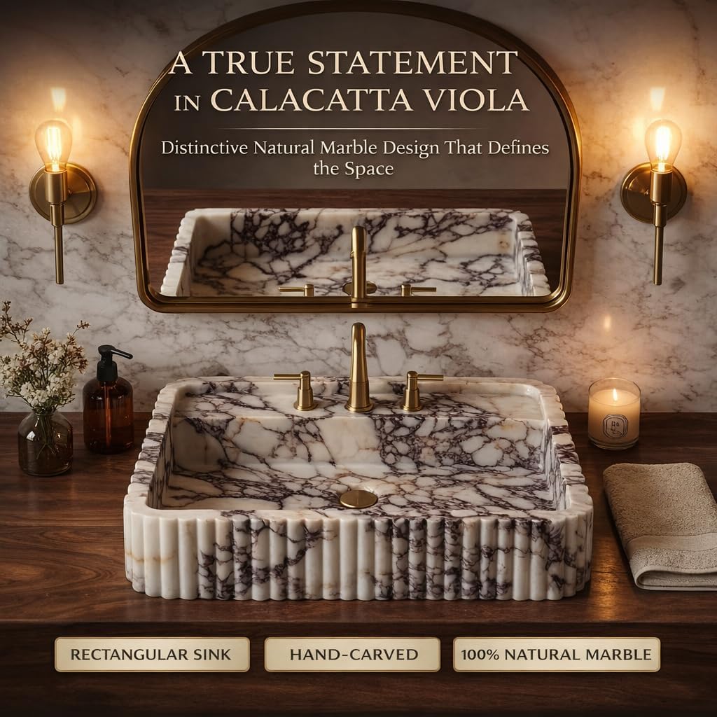 Calacatta Viola Marble Sink